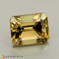 Natural Zircon 4.09 Carats Honey Yellow Emerald 9x7 mm Loose Gemstone - Image 1