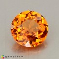 Natural Spessartite garnet 1.17 Carats Fanta Orange Round 6x4 mm Loose Gemstone - Image 1