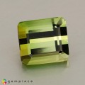 Natural Tourmaline 3.98 Carats Greenish Yellow Emerald Cut 9x8 mm Loose Gemstone - Image 1