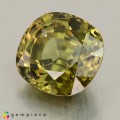 Natural Zircon 5.05 Carats Honey Green Cushion 10x9 mm Loose Gemstone - Image 3