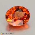 Natural Spessartite garnet 1.69 Carats Mandarin Orange Oval 7x6 mm Loose Gemstone - Image 1