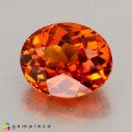 Natural Spessartite garnet 1.69 Carats Mandarin Orange Oval 7x6 mm Loose Gemstone - Image 2