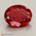 Natural Andesine 2 Carats Red  Oval 10x8 mm Loose Gemstone - Image 1