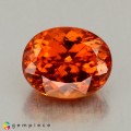 Natural Spessartite garnet 1.72 Carats Mandarin Orange Oval 7x6 mm Loose Gemstone - Image 1
