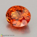 Natural Spessartite garnet 1.69 Carats Vivid Orange Oval 7x6 mm Loose Gemstone - Image 1