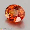 Natural Spessartite garnet 1.69 Carats Vivid Orange Oval 7x6 mm Loose Gemstone - Image 2