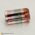 Natural Tourmaline 1.69 Carats Green To Pink Emerald Cut 9x5 mm Loose Gemstone - Image 1