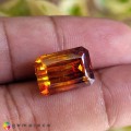 Natural Sphalerite 15.24 Carats Orange Red Emerald Cut 14x10 mm Loose Gemstone - Image 2