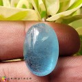 Natural Blue Natural Aquamarine Oval Cabochon 25.96 Carats Blue Oval Cabochon 23x16 mm Loose Gemstone - Image 3