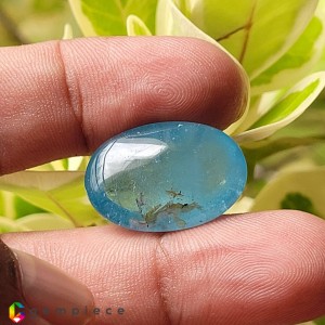 Blue Natural Aquamarine Oval Cabochon  25.96cts - 23x16mm