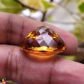 Natural Madeira citrine 39.18 Carats Madeira Orange Oval Checker 25x19 mm Loose Gemstone - Image 2