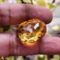 Natural Madeira citrine 39.18 Carats Madeira Orange Oval Checker 25x19 mm Loose Gemstone - Image 4