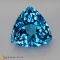 Natural Topaz 28.90 Carats Swiss Blue Trilliant  19x19 mm Loose Gemstone - Image 1