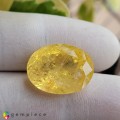 Natural Danburite 15.98 Carats Canary Yellow Oval 18x14 mm Loose Gemstone - Image 1