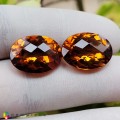 Natural Madeira citrine 20.48 Carats Madeira Orange Oval Checker 18x13 mm Loose Gemstone - Image 2