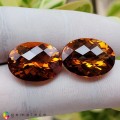 Natural Madeira citrine 20.48 Carats Madeira Orange Oval Checker 18x13 mm Loose Gemstone - Image 3