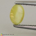 Natural Chrysoberyl cats eye 1.09 Carats Yellow Oval Cabochon 7x5 mm Loose Gemstone - Image 3