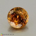 Natural Sphene 1.57 Carats Golden Brown with Red Flashes Round 7x7 mm Loose Gemstone - Image 3
