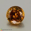 Natural Sphene 1.57 Carats Golden Brown with Red Flashes Round 7x7 mm Loose Gemstone - Image 5
