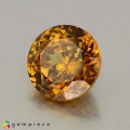 Natural Sphene 1.57 Carats Golden Brown with Red Flashes Round 7x7 mm Loose Gemstone - Image 2