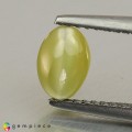 Natural Chrysoberyl cats eye 1.43 Carats Yellow Oval Cabochon 7x5 mm Loose Gemstone - Image 1