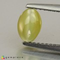 Natural Chrysoberyl cats eye 1.43 Carats Yellow Oval Cabochon 7x5 mm Loose Gemstone - Image 4