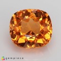 Natural Spessartite garnet 2.29 Carats Fanta Orange Antique Cushion 7x7 mm Loose Gemstone - Image 1