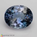 Natural Apatite 7.89 Carats Steel Blue Oval 13x11 mm Loose Gemstone - Image 1