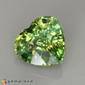 Natural Demantoid garnet 1.96 Carats Green Heart  8x7 mm Loose Gemstone - Image 2