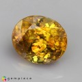 Natural Sphene 6.55 Carats Golden Yellow Oval 11x10 mm Loose Gemstone - Image 2