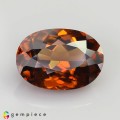 Natural Zircon 9.64 Carats Imperial Brown Oval 14x10 mm Loose Gemstone - Image 1