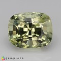 Natural Chrysoberyl 3.71 Carats Light Pastel Yellow Green Cushion 9x8 mm Loose Gemstone - Image 1