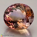 Natural Ametrine 102.30 Carats Purple Yellow Oval 31x26 mm Loose Gemstone - Image 3