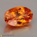 Natural Spessartite garnet 1.92 Carats Fanta Orange Oval 9x6 mm Loose Gemstone - Image 1