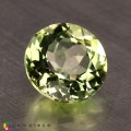 Natural Amblygonite 1.49 Carats Yellowish Green Round 7x5 mm Loose Gemstone - Image 1