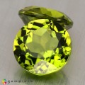 Natural Peridot 8.09 Carats Green Round 10x6 mm Loose Gemstone - Image 5