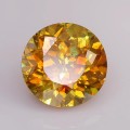 Natural Sphalerite 15.76 Carats Golden Yellow Orange Round 15x10 mm Loose Gemstone - Image 2