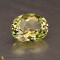 Natural Amblygonite 1.57 Carats Yellowish Green Oval 8x6 mm Loose Gemstone - Image 1