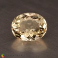 Natural Montebrasite 1.54 Carats Light Pastel Yellow Oval 8x7 mm Loose Gemstone - Image 1