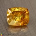 Natural Sphalerite 8.36 Carats Golden Yellow Orange Cushion 12x10 mm Loose Gemstone - Image 1