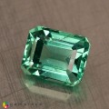 Natural Apatite 1.55 Carats Paraiba Green Emerald Cut 7x6 mm Loose Gemstone - Image 2