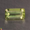 Natural Amblygonite 3.34 Carats Yellowish Green Emerald Cut 12x6 mm Loose Gemstone - Image 1