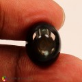 Natural Star sapphire 17.85 Carats Golden Black Oval Cabochon 16x13 mm Loose Gemstone - Image 1