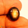 Natural Star sapphire 17.85 Carats Golden Black Oval Cabochon 16x13 mm Loose Gemstone - Image 7
