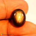 Natural Star sapphire 17.85 Carats Golden Black Oval Cabochon 16x13 mm Loose Gemstone - Image 2