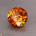Natural Sphene 1.65 Carats Golden Yellow With Red Sparks Round 7x4 mm Loose Gemstone - Image 2
