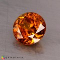 Natural Sphene 1.65 Carats Golden Yellow With Red Sparks Round 7x4 mm Loose Gemstone - Image 3