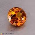 Natural Sphene 1.65 Carats Golden Yellow With Red Sparks Round 7x4 mm Loose Gemstone - Image 5