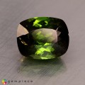 Natural Tourmaline 5.11 Carats Honey Green Cushion 11x9 mm Loose Gemstone - Image 1