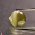 Natural Chrysoberyl cats eye 2 Carats Yellow Round 9x3 mm Loose Gemstone - Image 2